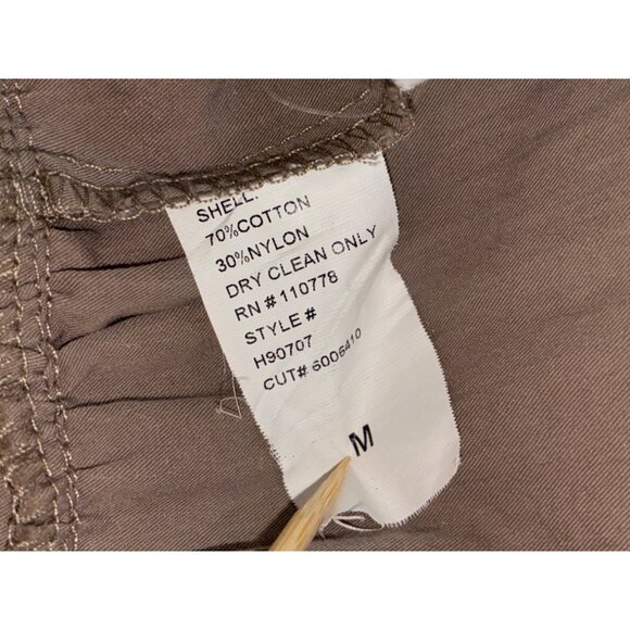 VTG Y2K Anthropologie Hazel Boho Jacket Taupe Lightweight Raw Hems Pockets M #g - Picture 12 of 13